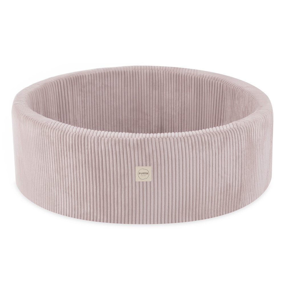 PLUSH NEST PLUSH NEST Suchý bazén kulatý Manšestr světle růžový Ø 90 × 30 cm