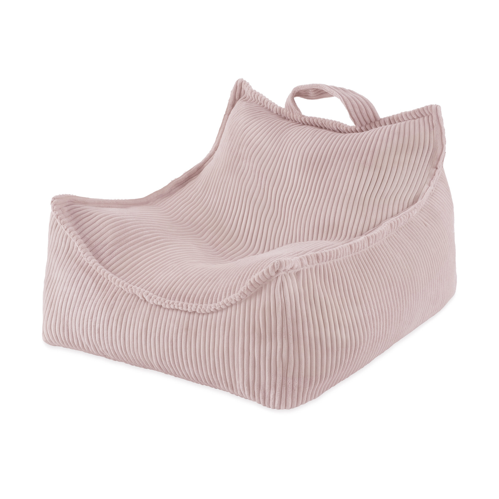 PLUSH NEST PLUSH NEST Dětské čtvercové křesílko Puffy Manšestr 77 × 67 × 50 cm světle růžové