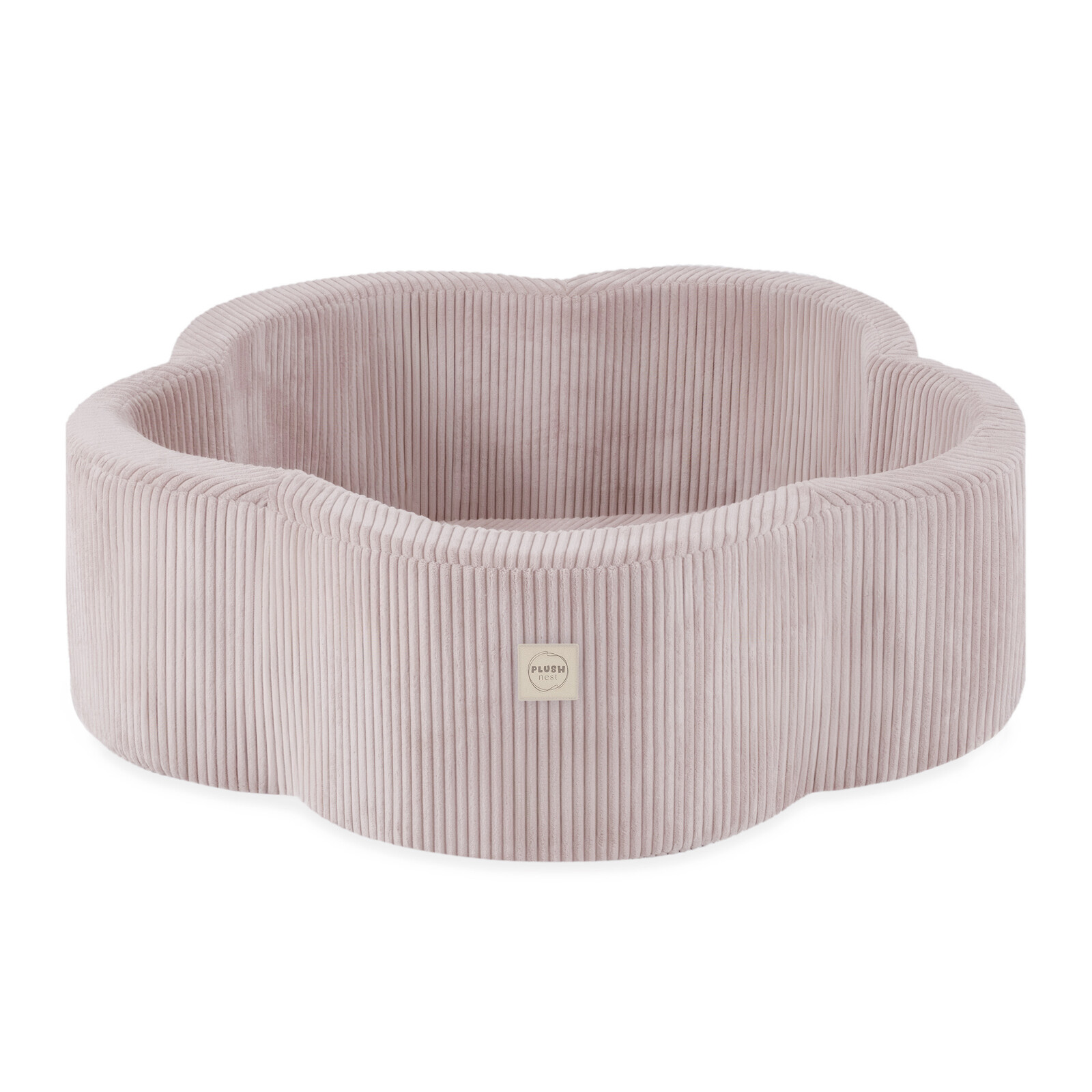 PLUSH NEST PLUSH NEST Suchý bazén Květinová zóna Manšestr světle růžová 95 × 30 cm