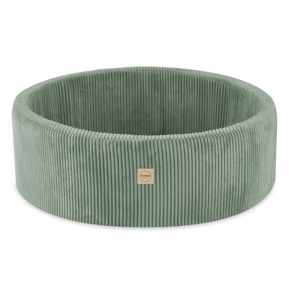 PLUSH NEST PLUSH NEST Suchý bazén kulatý Manšestr zelený Ø 90 × 30 cm