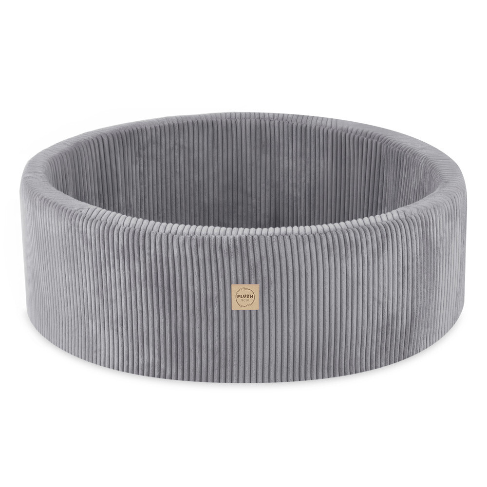 PLUSH NEST PLUSH NEST Suchý bazén kulatý Manšestr (šedý) Ø 90 × 30 cm