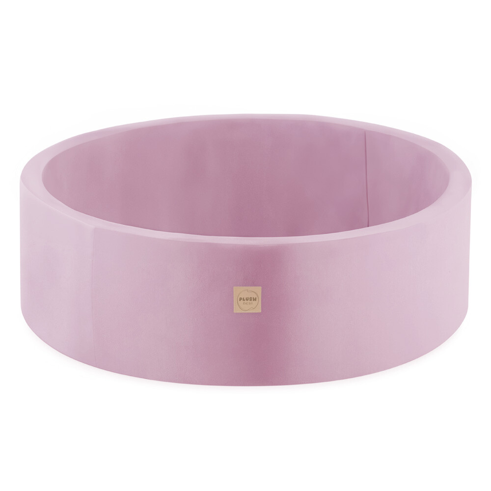 PLUSH NEST PLUSH NEST Suchý bazén kulatý Samet Ø 90 × 30 cm (růžový)