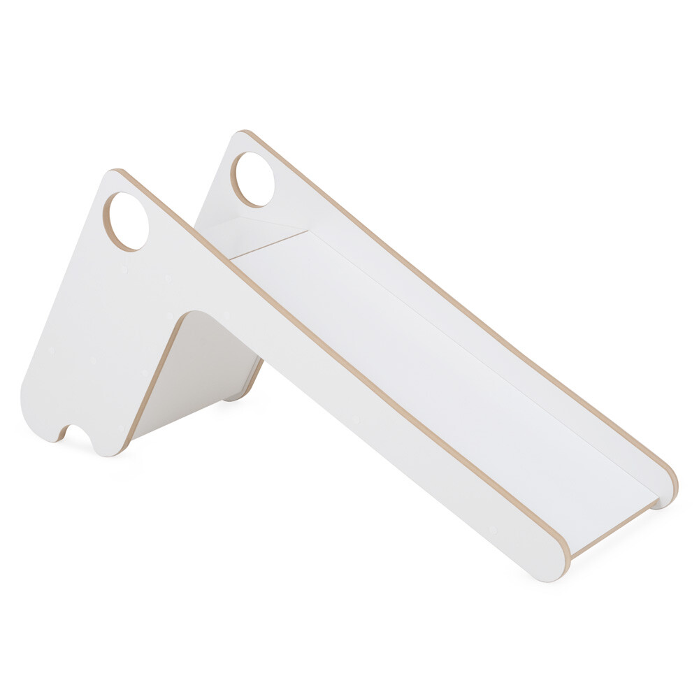 PLUSH NEST PLUSH NEST Dřevěná dětská skluzavka bílá (kolekce Wooden Play)