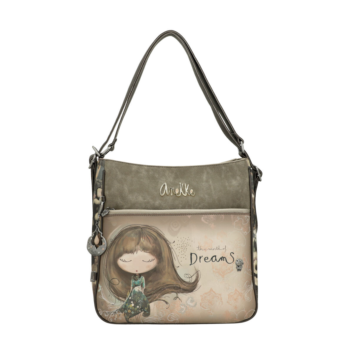 Anekke dámská stylová kabelka přes rameno - béžovo hnedá - One size