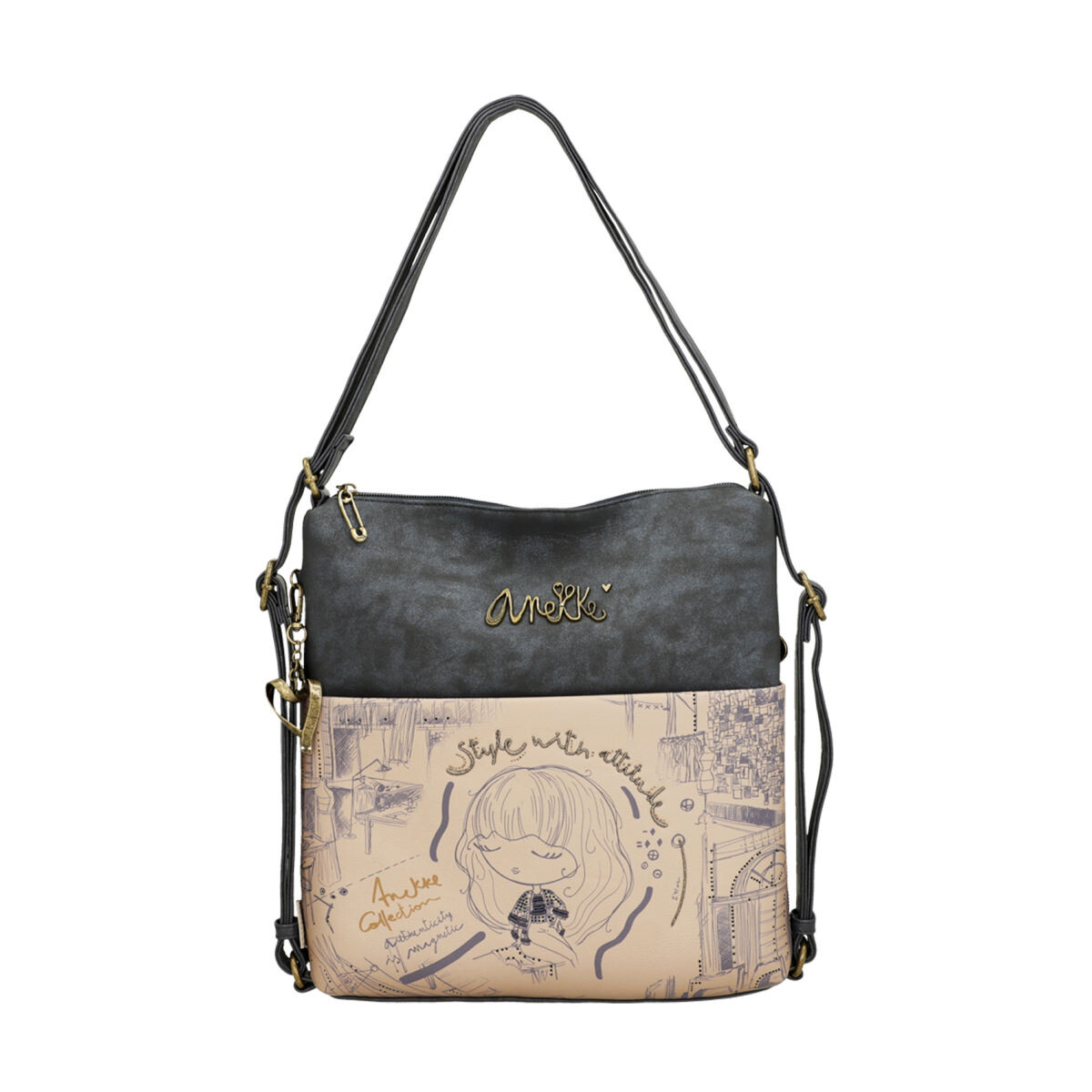 Anekke dámská stylová kabelka přes rameno - vícebarevná - One size