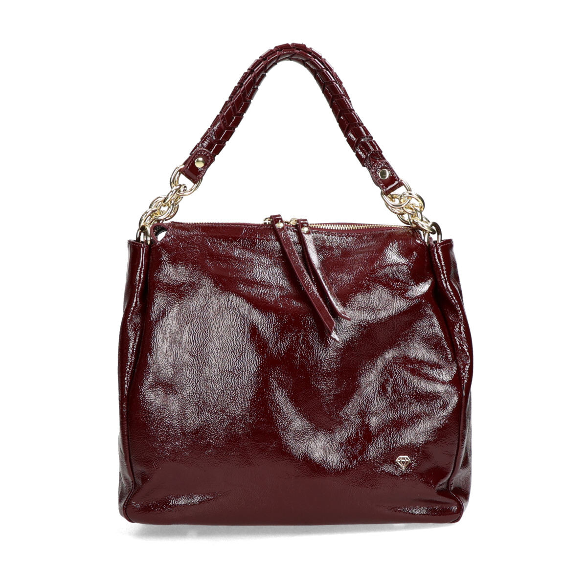 Caleidos dámská lakovaná kabelka přes rameno - bordó - One size