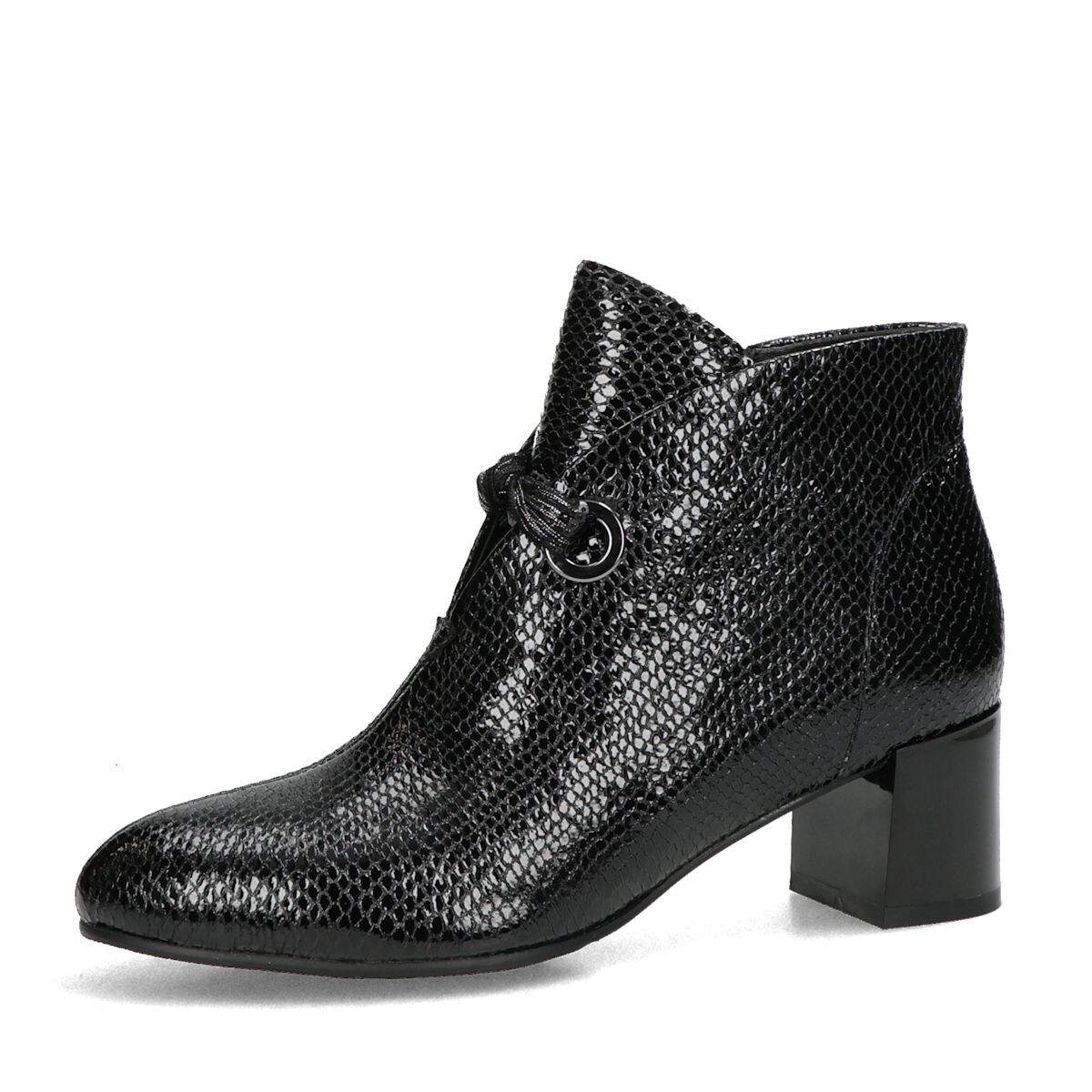 Epica dámské kožené kotníkové kozačky - černé - 36