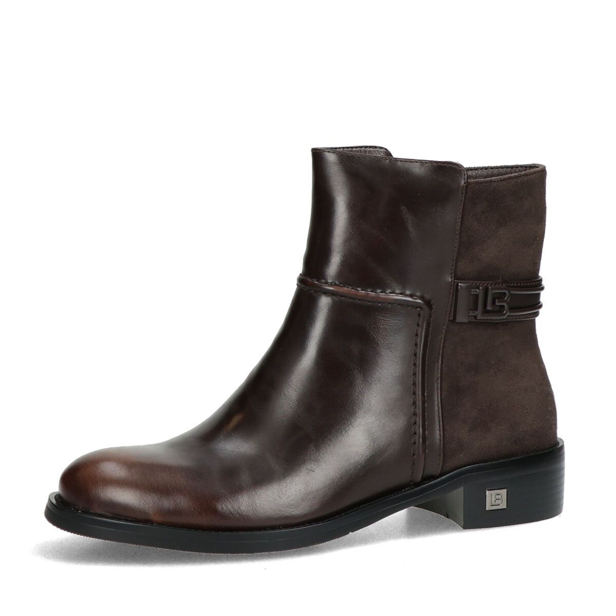 Laura Biagiotti dámské elegantní kotníkové kozačky - tmavohnědé - 36