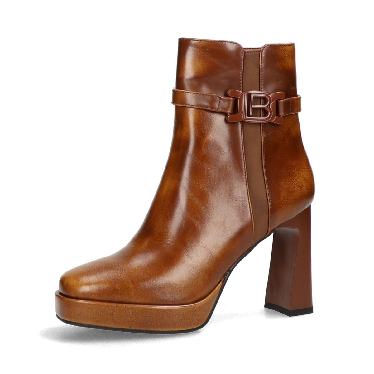 Laura Biagiotti dámské stylové kotníkové kozačky - koňakové - 36