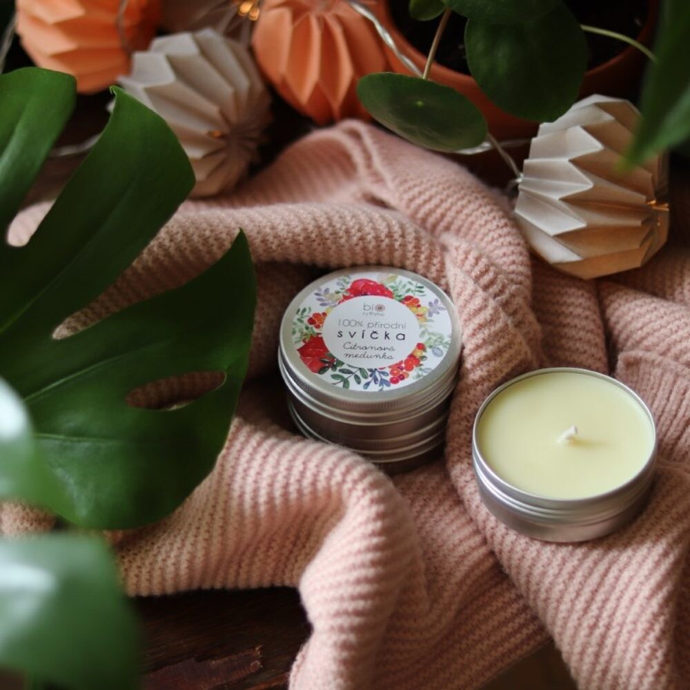 BIORYTHME EXTRAVAGANTNĚ PŘÍRODNÍ SVÍČKA Citronová meduňka