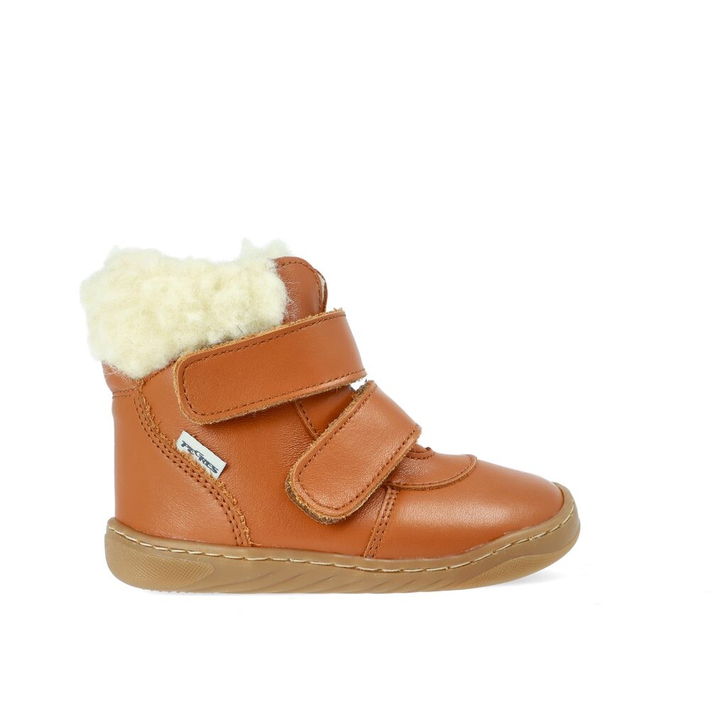PEGRES ZIMNÍ SKINNY SBF42 Hnědá Dětské zimní zateplené barefoot boty - 24