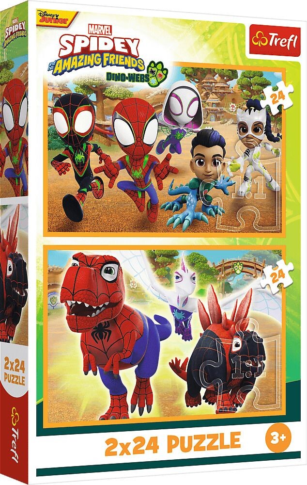 Trefl Puzzle 2x24 Spidey a dinosauři