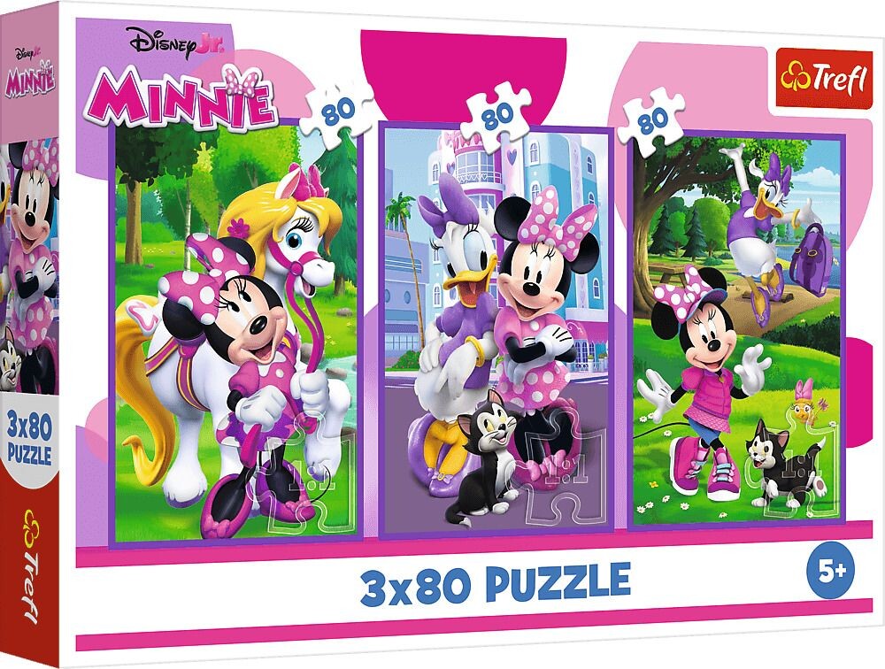 Trefl Puzzle 3x80 Minnie a přátelé