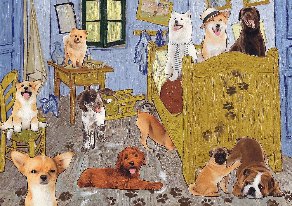 TREFL Puzzle Psí revoluce v pokoji van Gogha 500 dílků