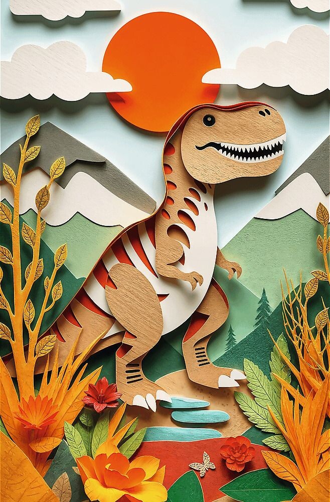 TREFL Puzzle Paper Art: Dinosaurus 160 dílků