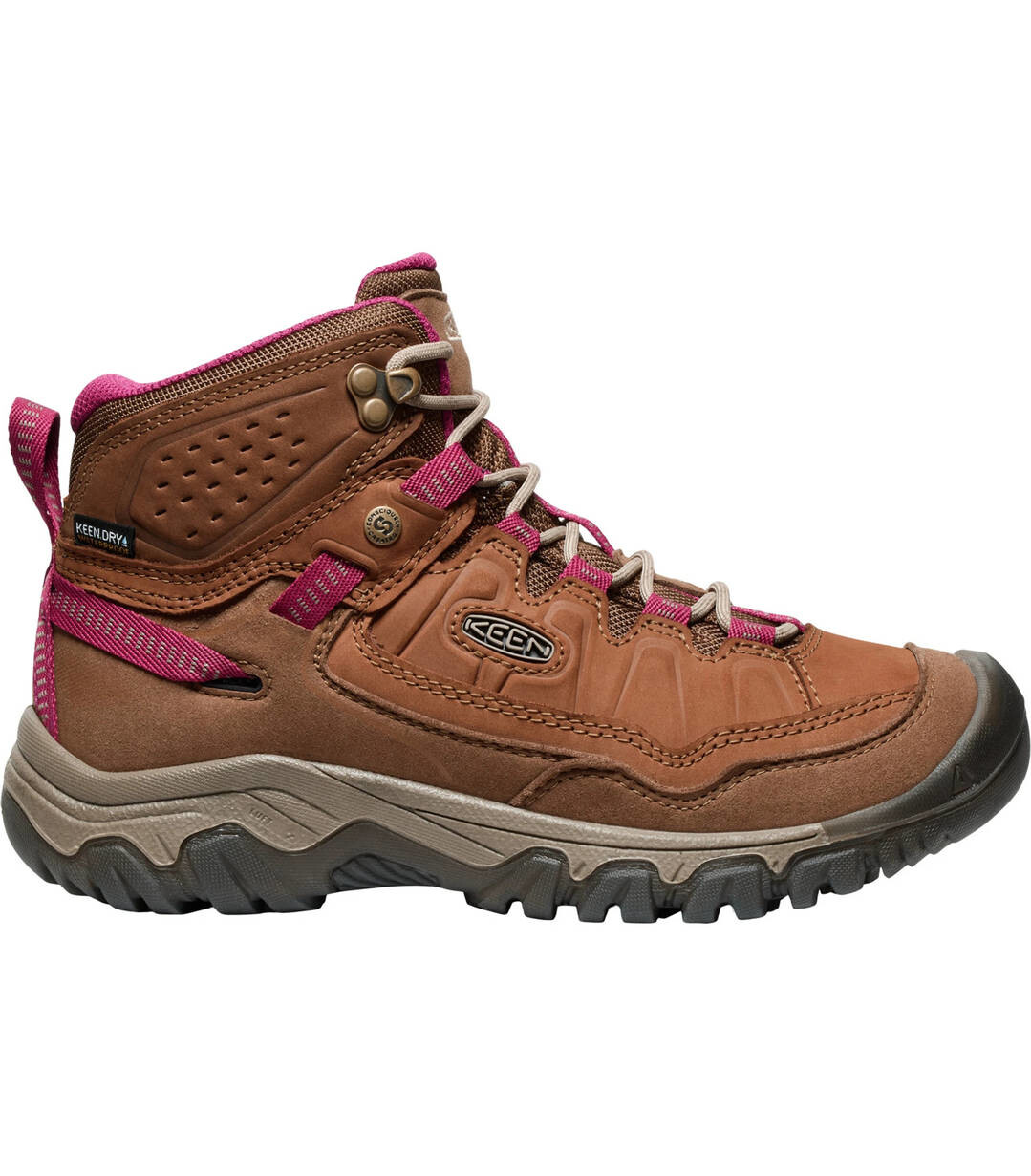 KEEN Targhee IV MID WP Women Dámské trekové boty bison/beaujolais 38,5 10054563KEN01S8