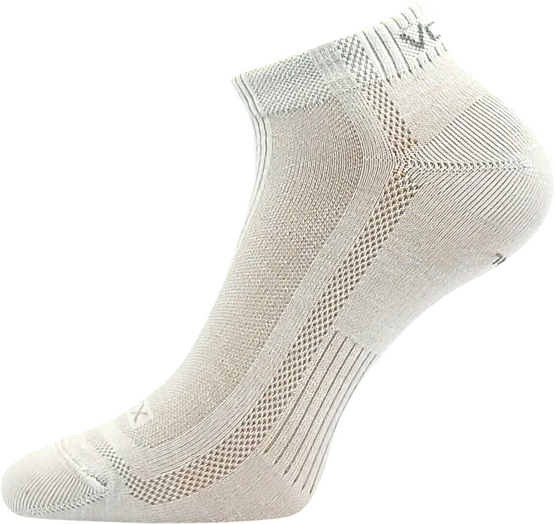 VOXX Ponožky nízké sportovní MORFAN z modalu SVĚTLE ŠEDÉ (3 páry) 35-38 124595