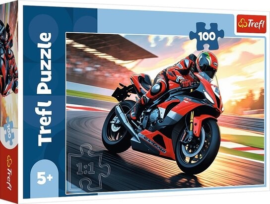 Puzzle Rychlý motorkář 100 dílků