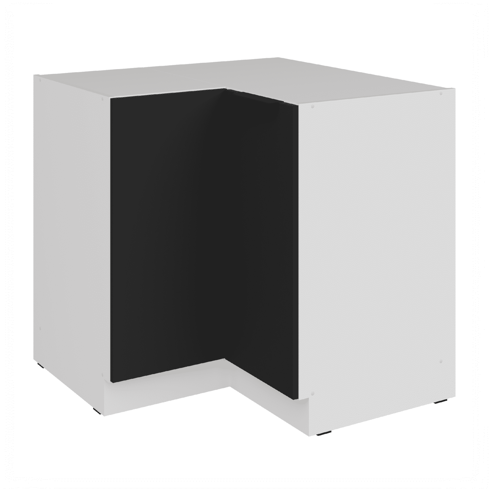 Spodní rohová skříňka Aria 90x90 DN 2F BB Barva korpusu: Bílá, Barva dvířek: BL - Black AFM