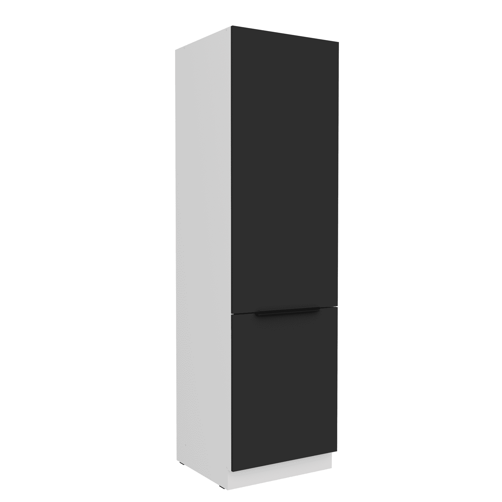 Vysoká skříňka pro vestavnou lednici Aria 60 LO-210 2F Barva korpusu: Bílá, Barva dvířek: BL - Black AFM