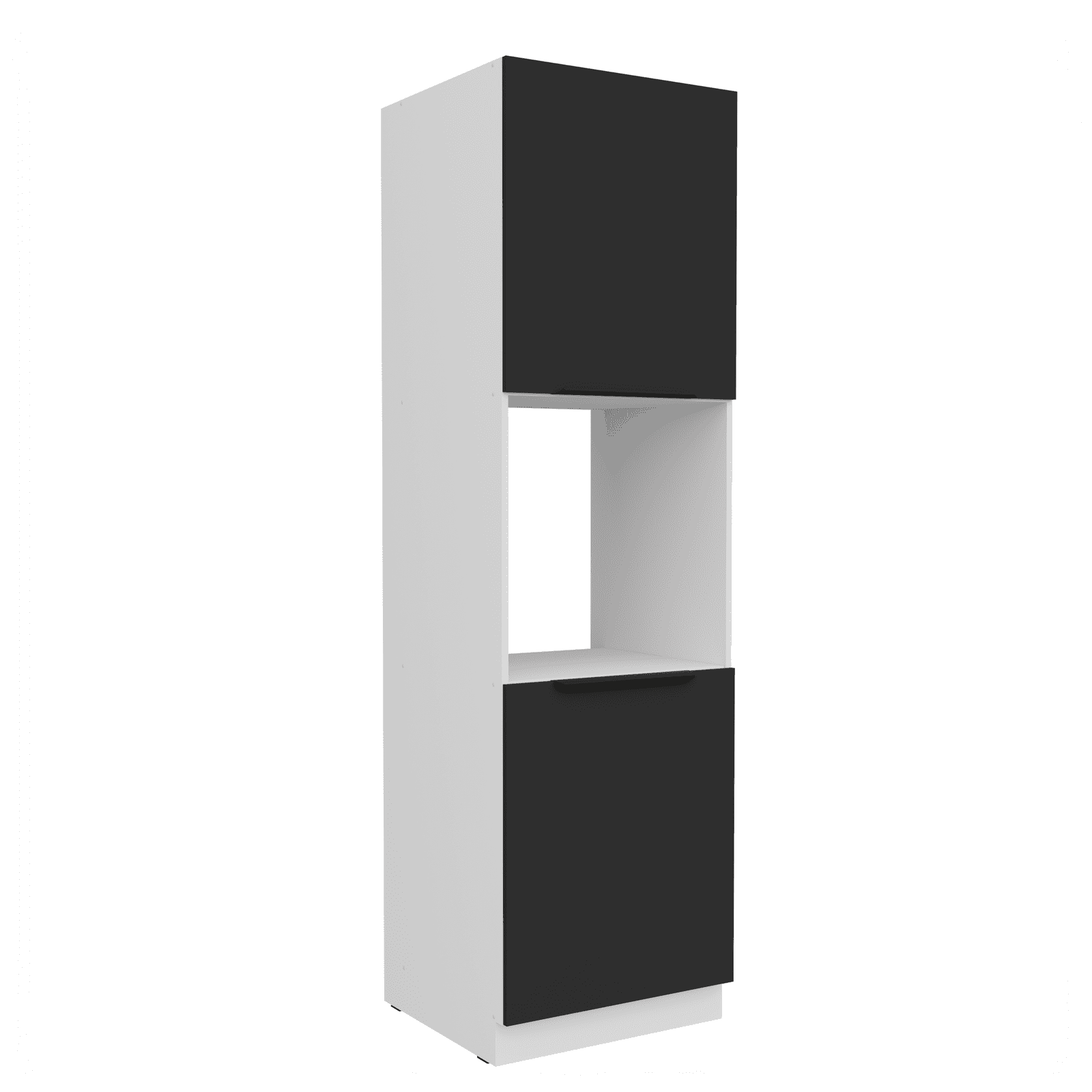 Vysoká skříňka pro vestavnou troubu Aria 60 DP-210 2F Barva korpusu: Bílá, Barva dvířek: BL - Black AFM