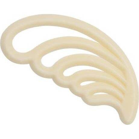 Čokoládová dekorace Feathers pírka bílá 5,4 cm (20 ks) - dortis