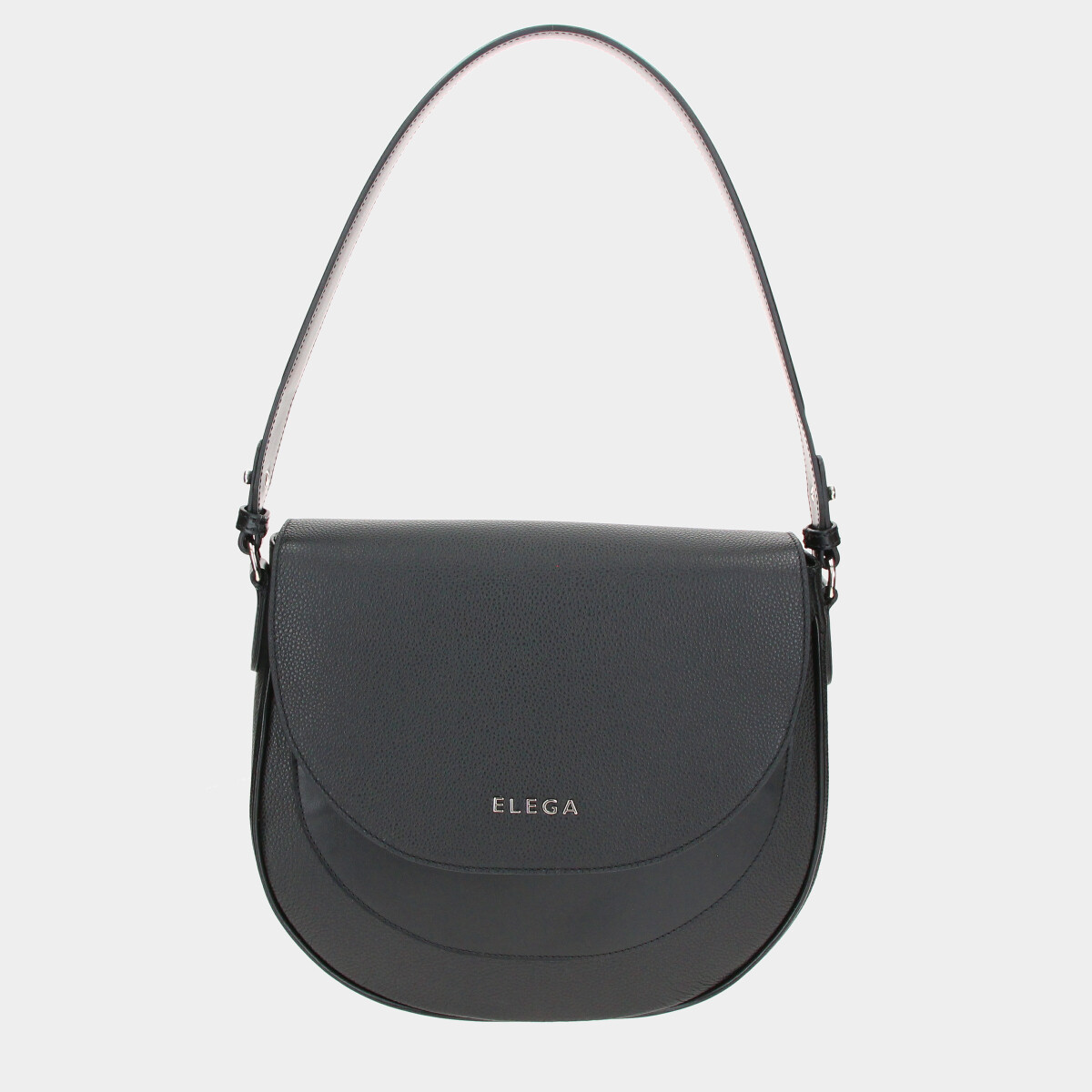 ELEGA Klopnová kabelka Horsie černá/stříbro