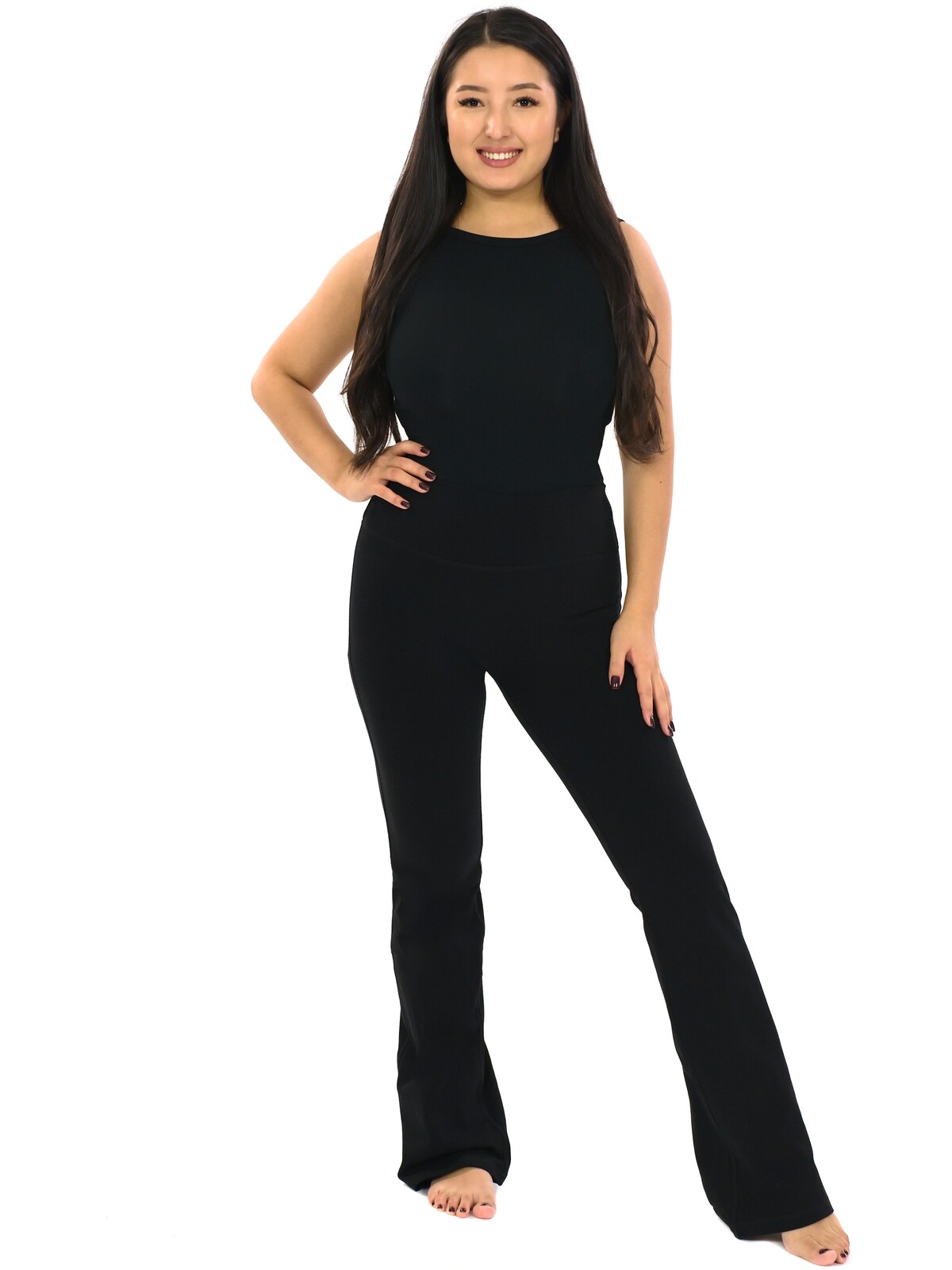 Himalife Stahující zvonové legíny Plain Holi - černá Velikost: S/M