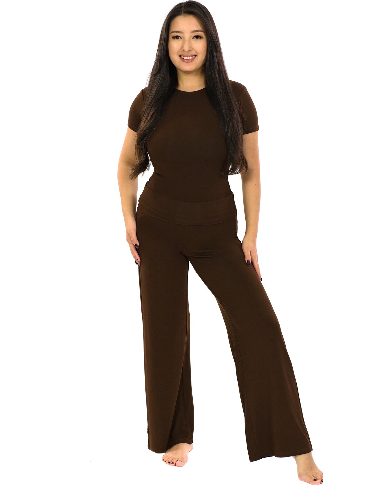 Himalife Tvarující kalhoty Plain Hasita - hnědá Velikost: S/M