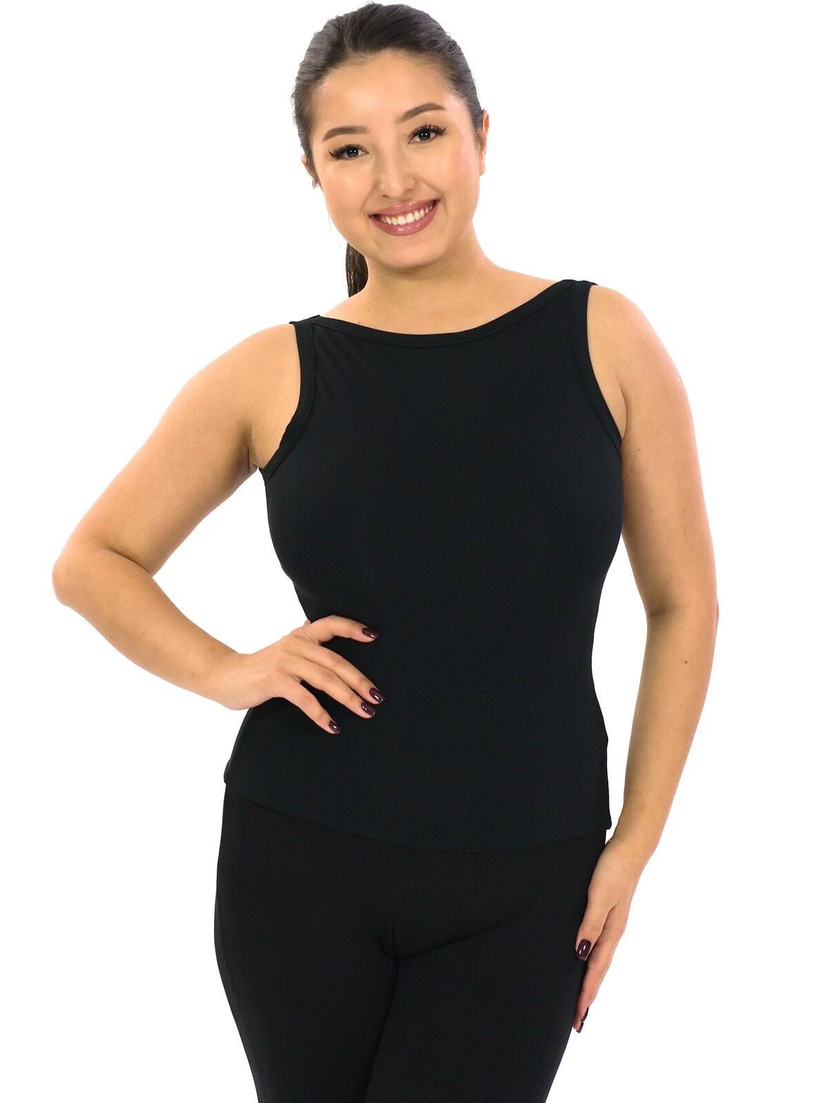 Himalife Stahující top Plain Moa - černá Velikost: S/M