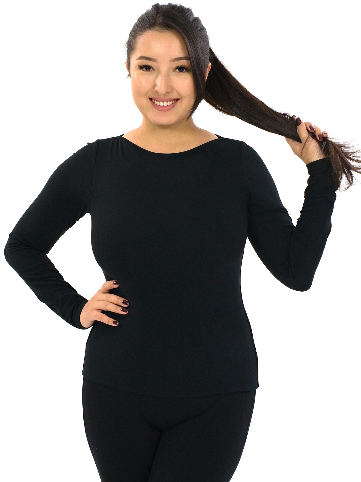 Himalife Tvarující tričko Plain Badu - černá Velikost: S/M