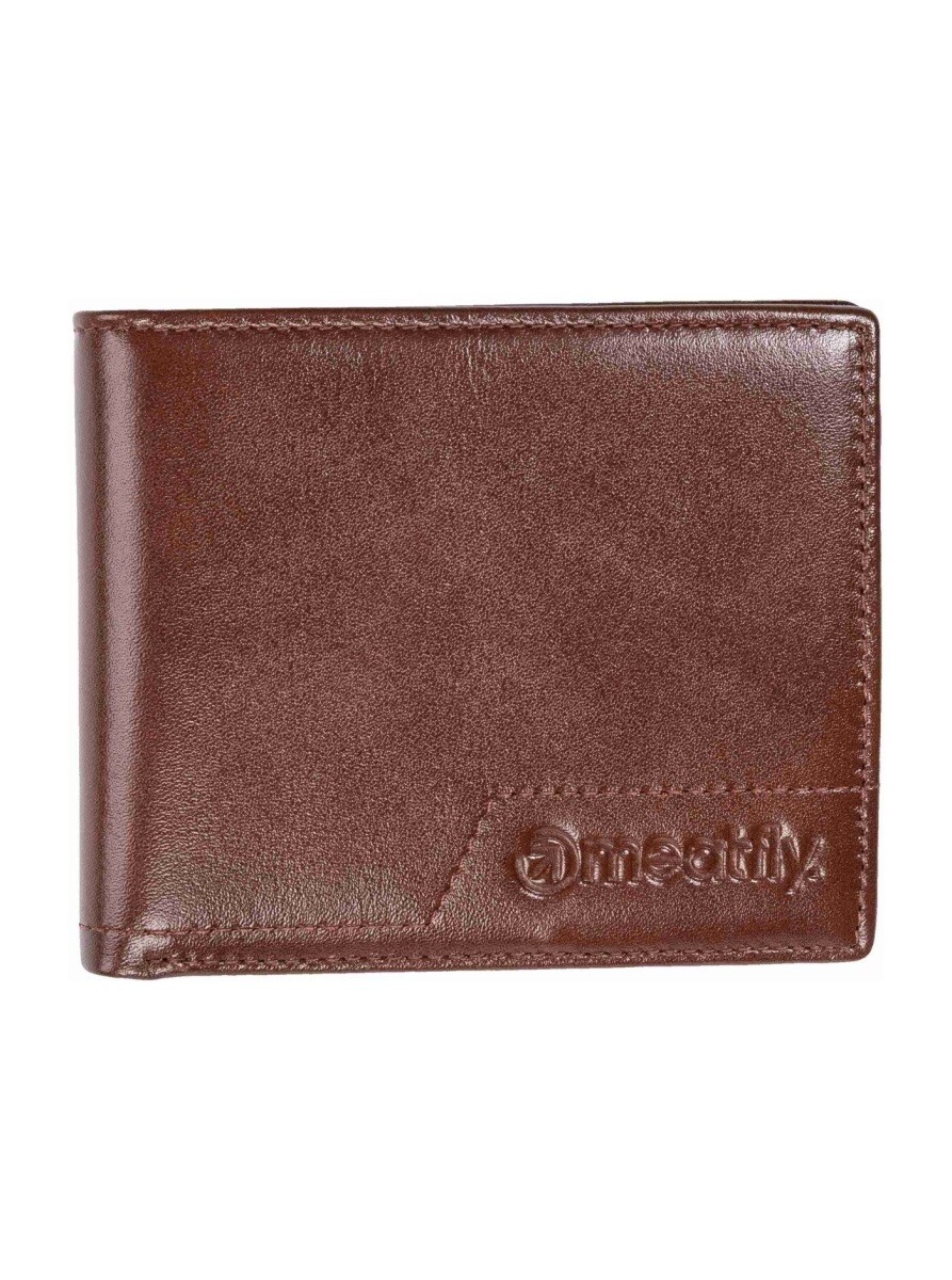 Kožená peněženka meatfly eliot premium hnědá one size