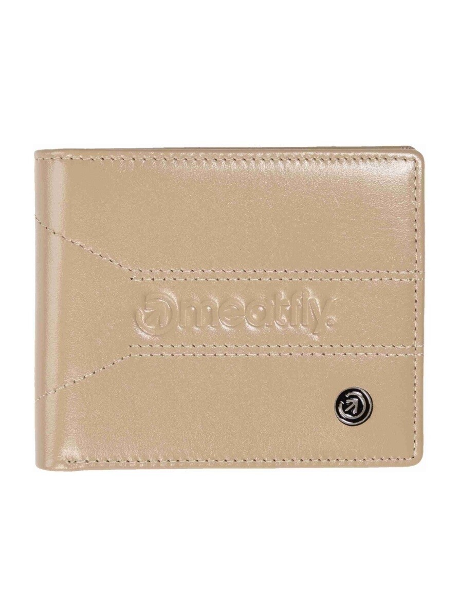 Kožená peněženka meatfly zac premium béžová one size