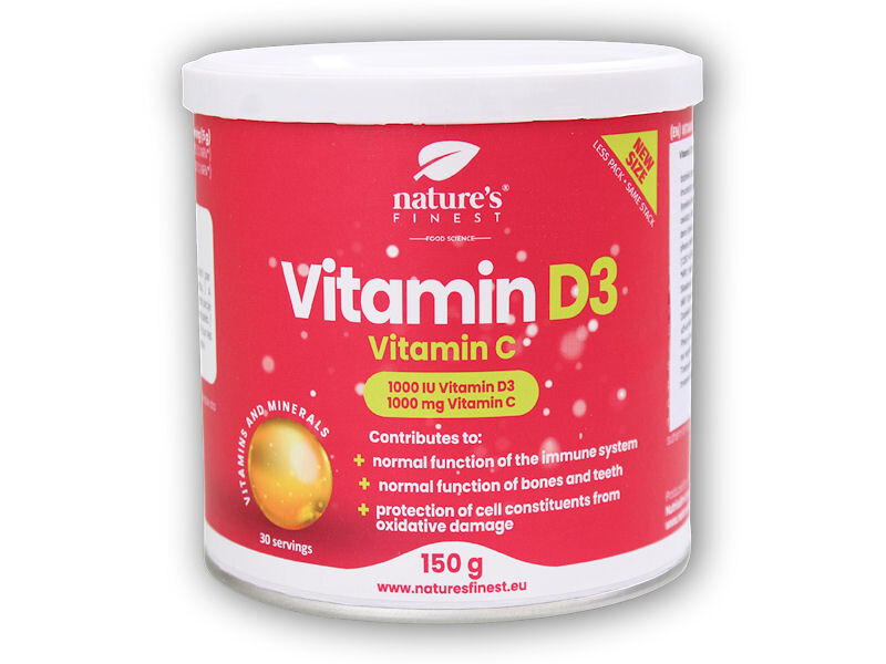 Nature's Finest Vitamin D3 + vitamin C 150g
