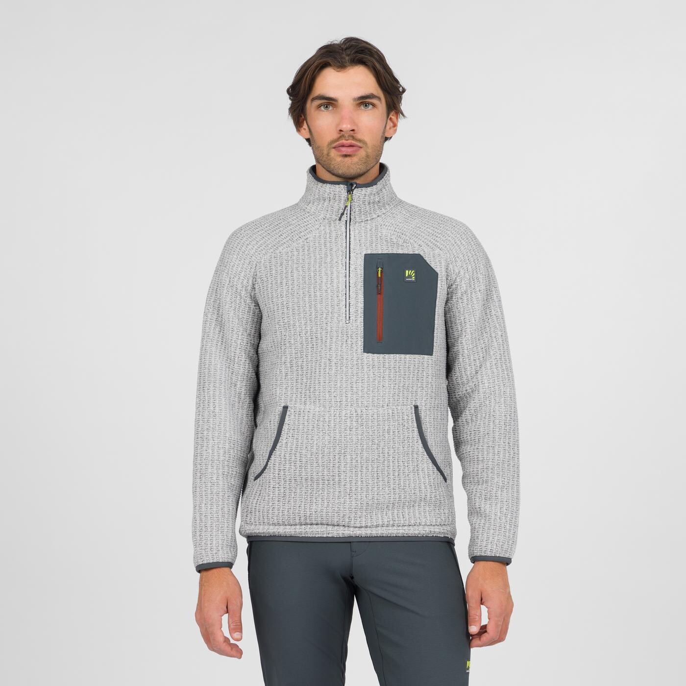 KARPOS Rocchetta Half Zip Fleece, Micro Chip/Woodl.Gray velikost: L