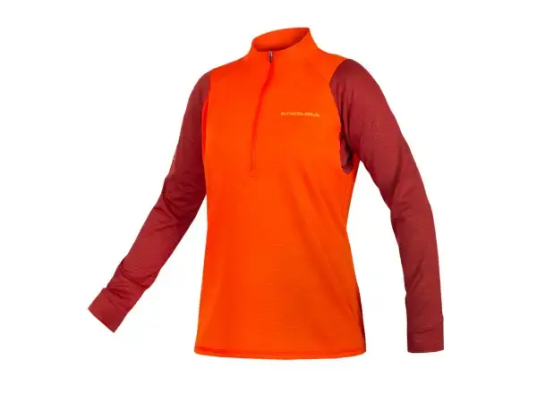 Endura Singletrack Fleece dámský dres dlouhý rukáv Paprika vel. M