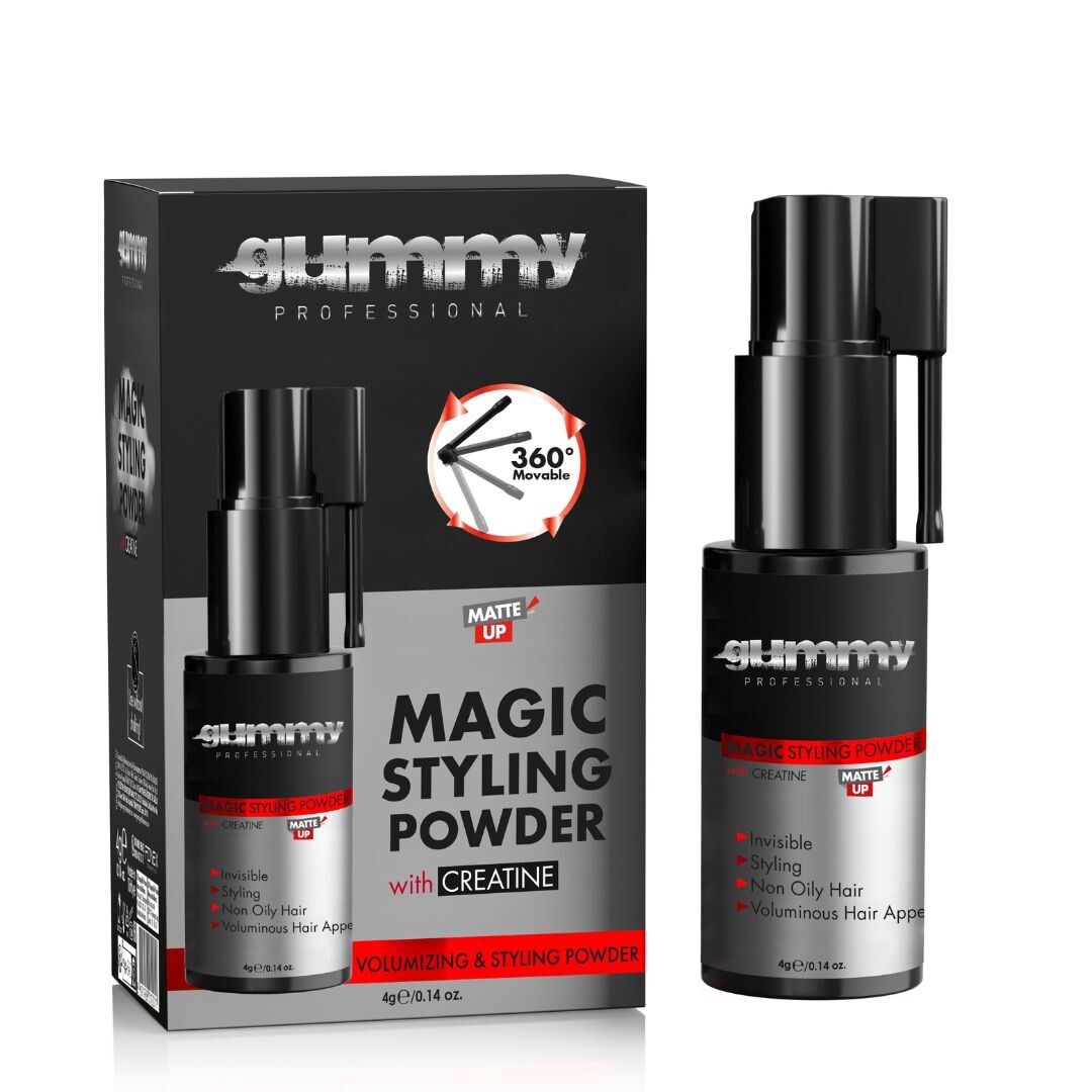 Gummy MAGIC STYLING Powder with Creatine - objemový matný pudr s kreatinem, 4 G