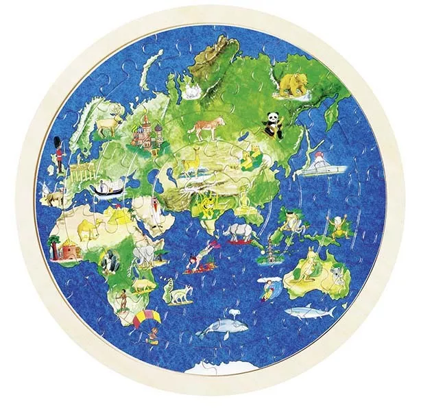 Goki Goki Oboustranné puzzle – Zeměkoule