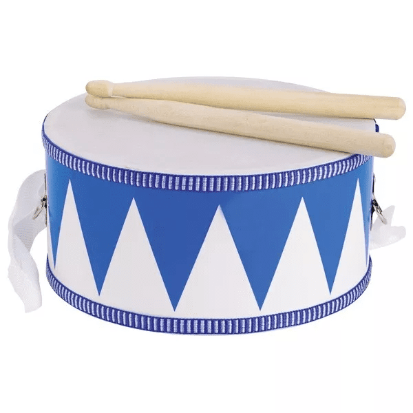 Goki Goki Bubínek modrý s dřevěnými paličkami, 20 cm