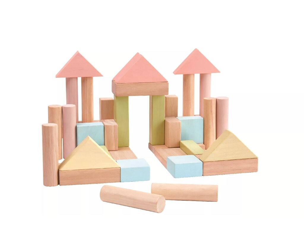 PlanToys PlanToys Stavební kostky 40 ks (pastelové)