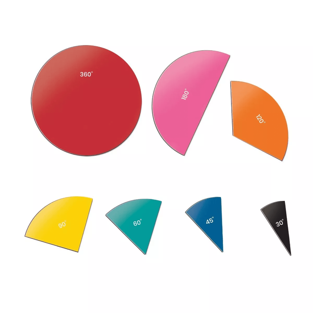 Learning Resources Learning Resources Barevné kruhy s úhly - magnetické