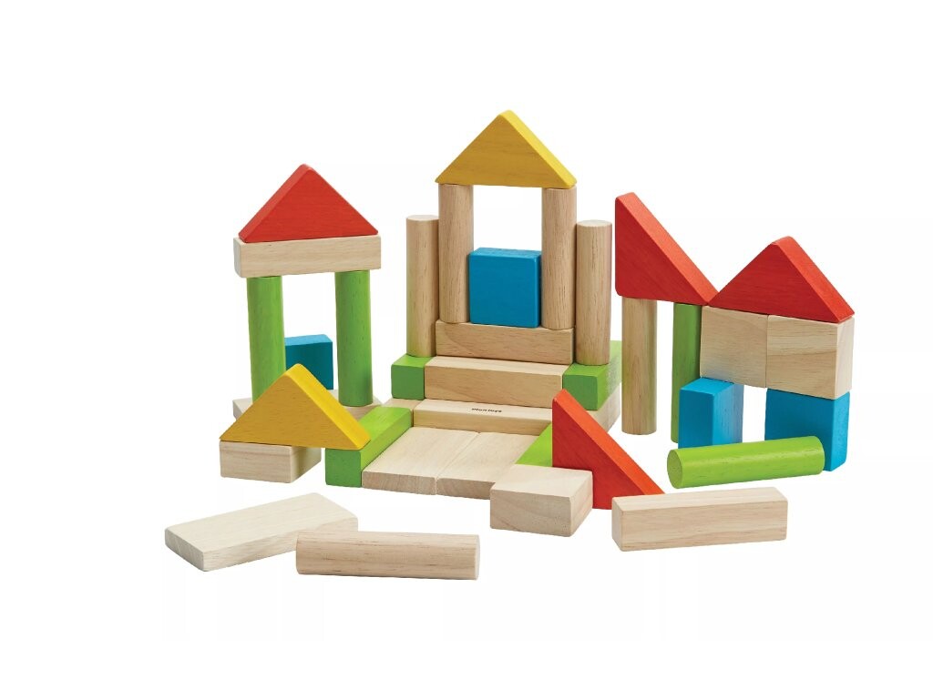 PlanToys PlanToys Barevné kostky - 40 ks