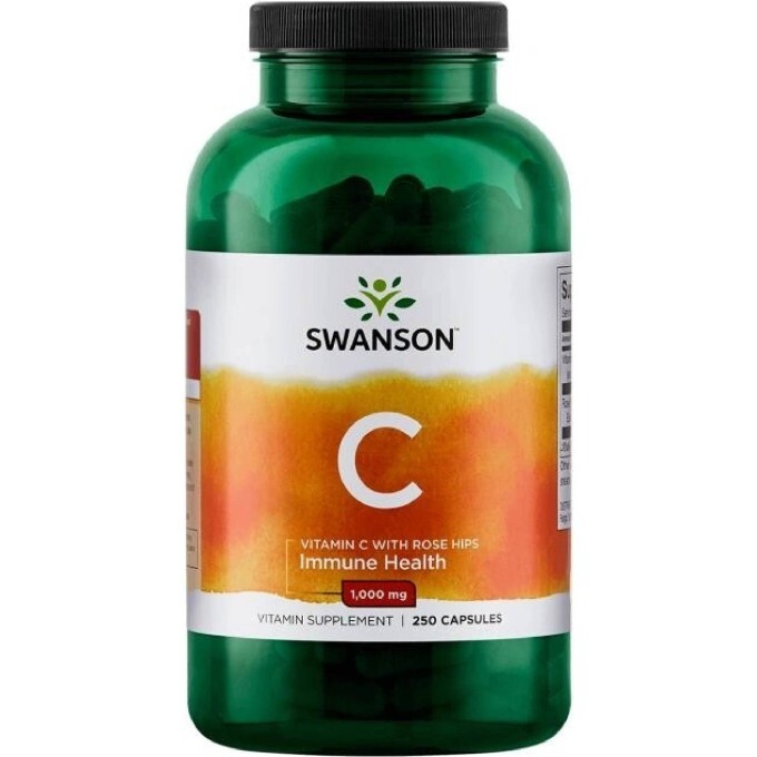 Swanson Vitamín C 1000 mg s Šípkem 250 kapslí