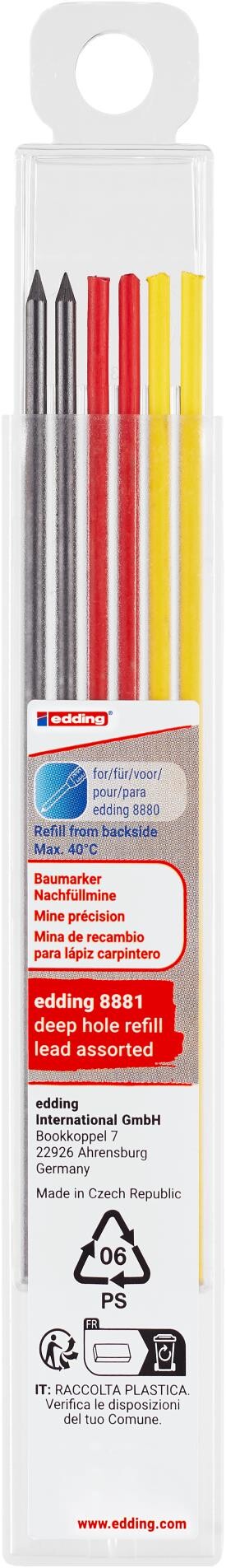 Náhradní tuhy edding 8881 - barevné, 6 ks