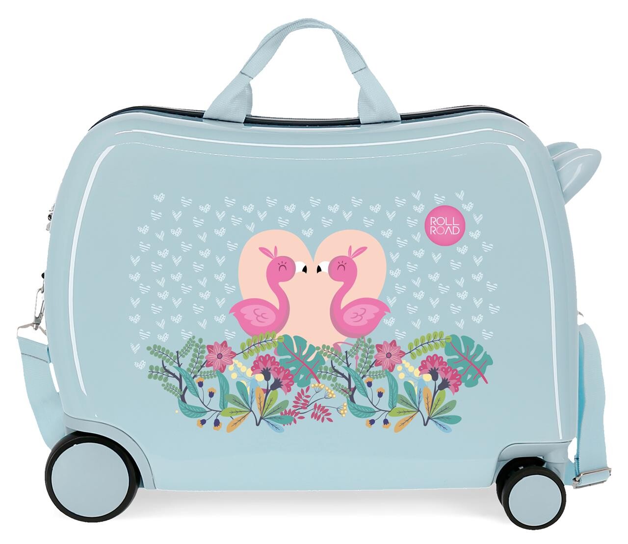 Dětský kufřík na kolečkách - odražedlo - ROLL ROAD PELICAN LOVE - 34L