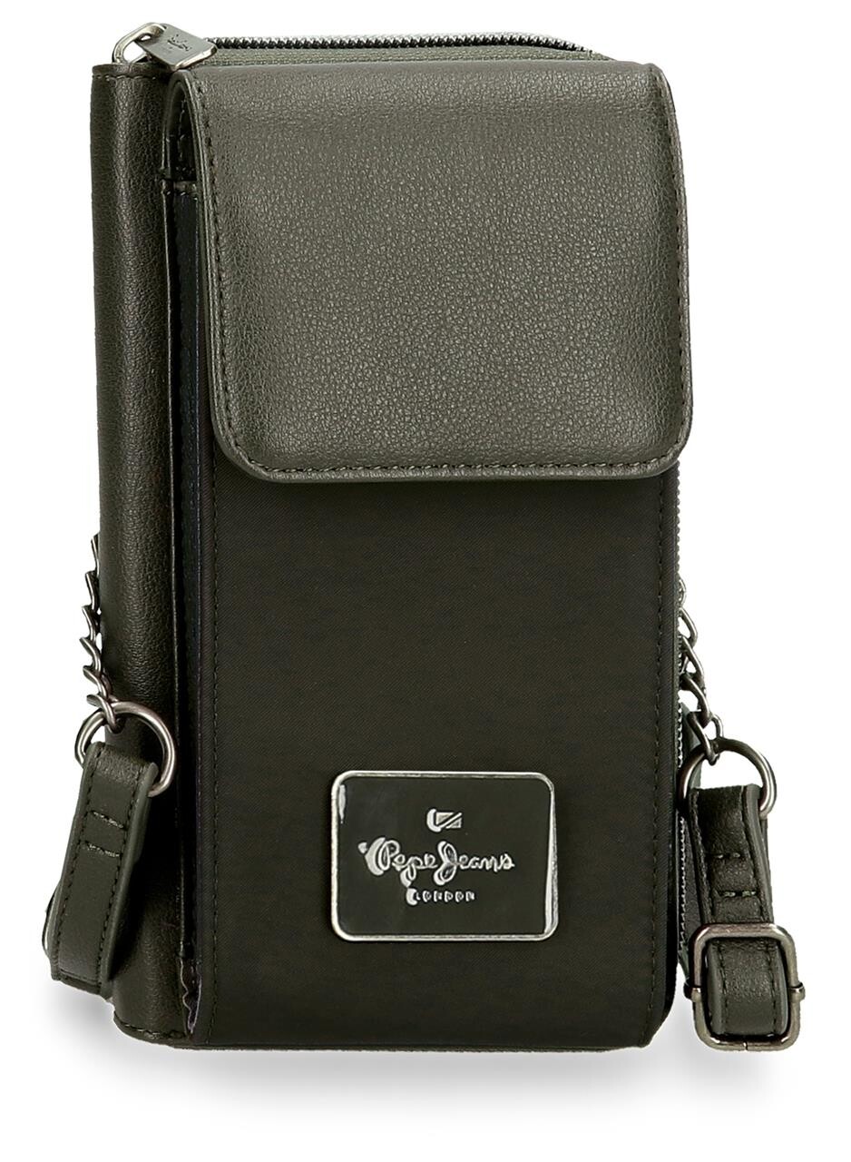 Crossbody peněženka s kapsou na mobil Pepe Jeans Christine - zelená