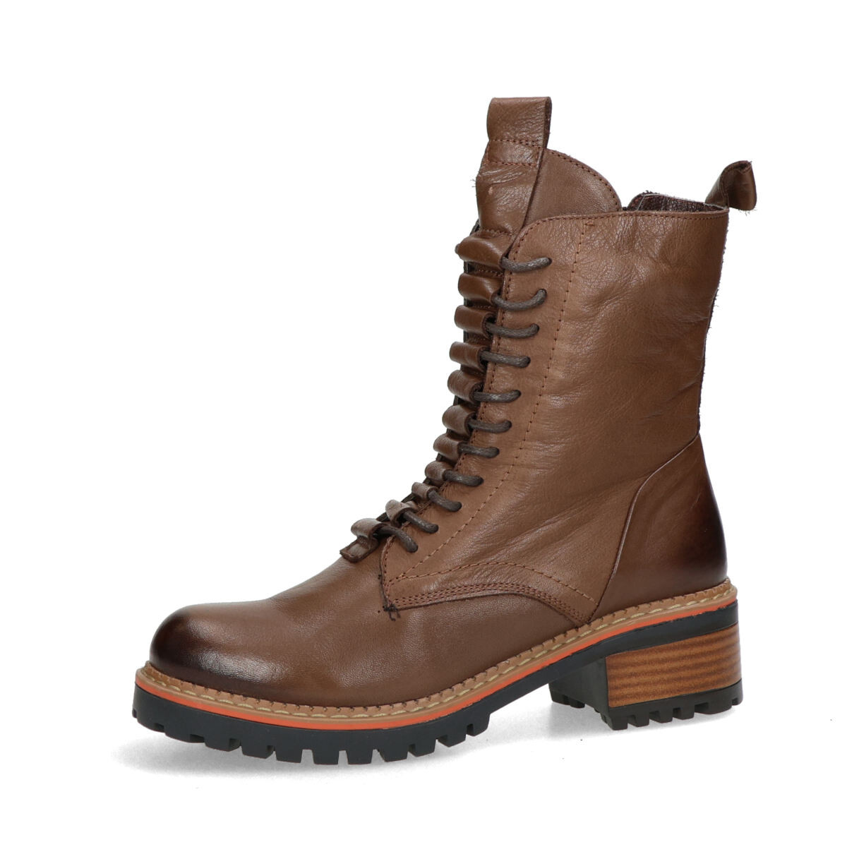 ETIMEĒ dámské kožené kotníkové kozačky - hnědé - 37