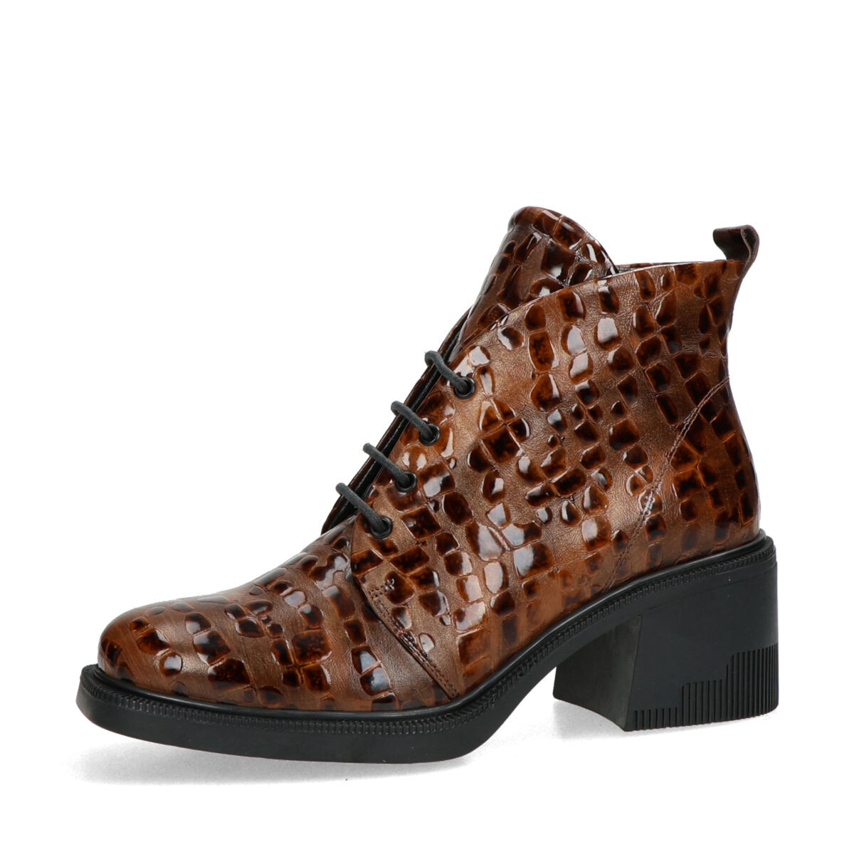 ETIMEĒ dámské kožené kotníkové boty - hnědé - 36