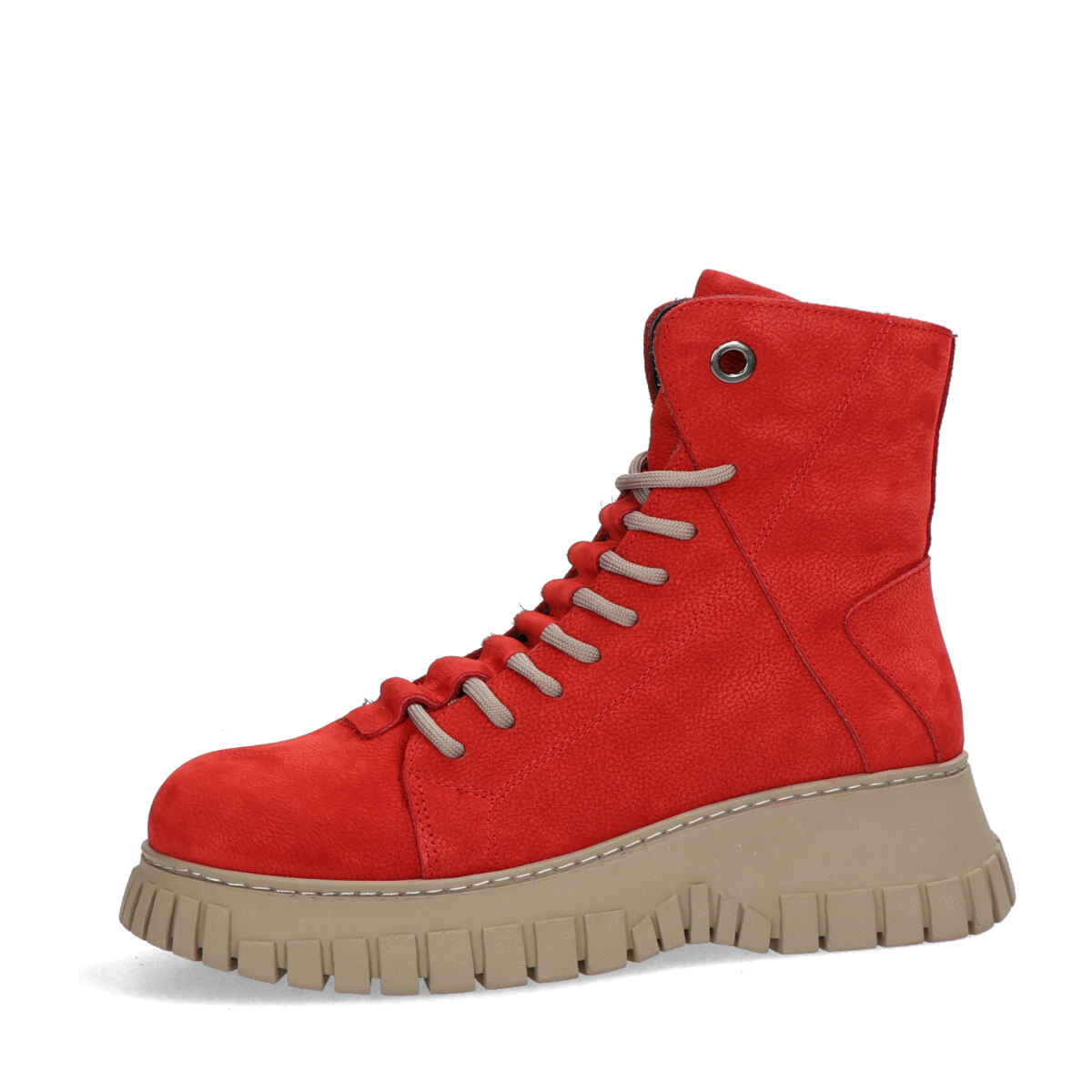 ETIMEĒ dámské nubukové kotníkové boty - červené - 36