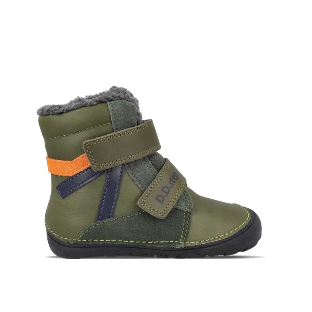 D.D.STEP W073-52306A Emerald Dětské zimní zateplené barefoot boty - 20
